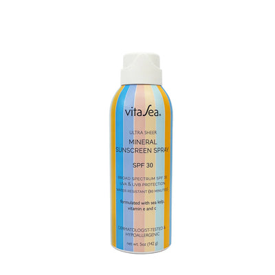 Ultra Sheer Mineral Sunscreen Spray SPF 30 Summer VitaSea  Paper Skyscraper Gift Shop Charlotte