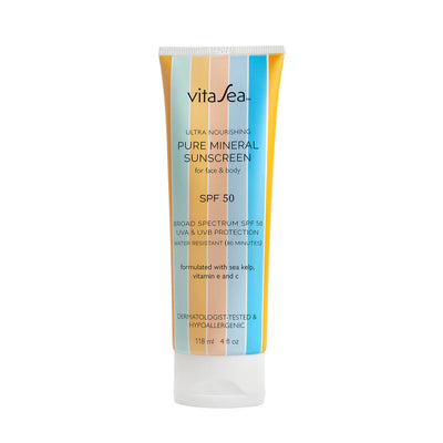 Ultra Nourishing Pure Mineral Sunscreen Lotion SPF 50 Summer VitaSea  Paper Skyscraper Gift Shop Charlotte