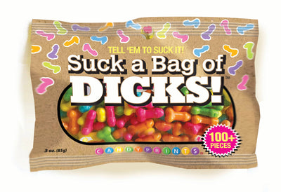 Suck a Bag of Dicks Candy - 3oz Bag  Little Genie  Paper Skyscraper Gift Shop Charlotte