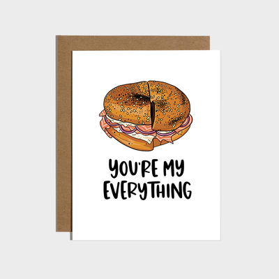 You're My Everything Bagel Card Cards Brittany Paige Paper Skyscraper Gift Shop Charlotte