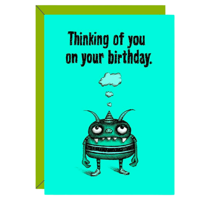 Thinking of You On Your Birthday | Birthday Card Cards Bald Guy Greetings Paper Skyscraper Gift Shop Charlotte