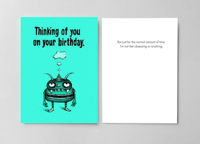 Thinking of You On Your Birthday | Birthday Card Cards Bald Guy Greetings Paper Skyscraper Gift Shop Charlotte