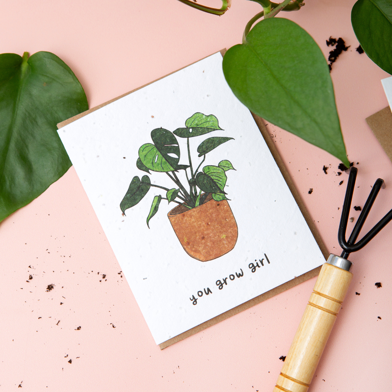 You Grow Girl | Encouragement Card Cards Party Mountain Paper co. Paper Skyscraper Gift Shop Charlotte