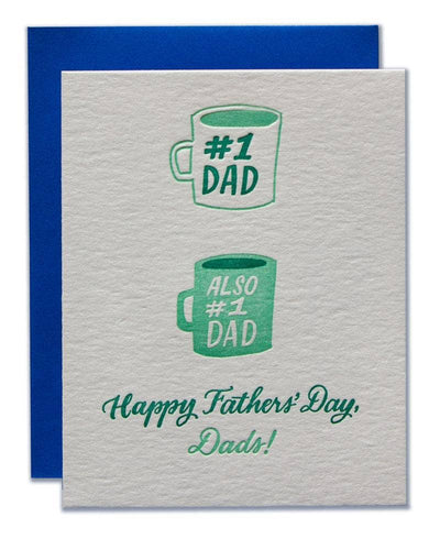 #1 Dads Card LGBTQ Father's Day  Ladyfingers Letterpress  Paper Skyscraper Gift Shop Charlotte