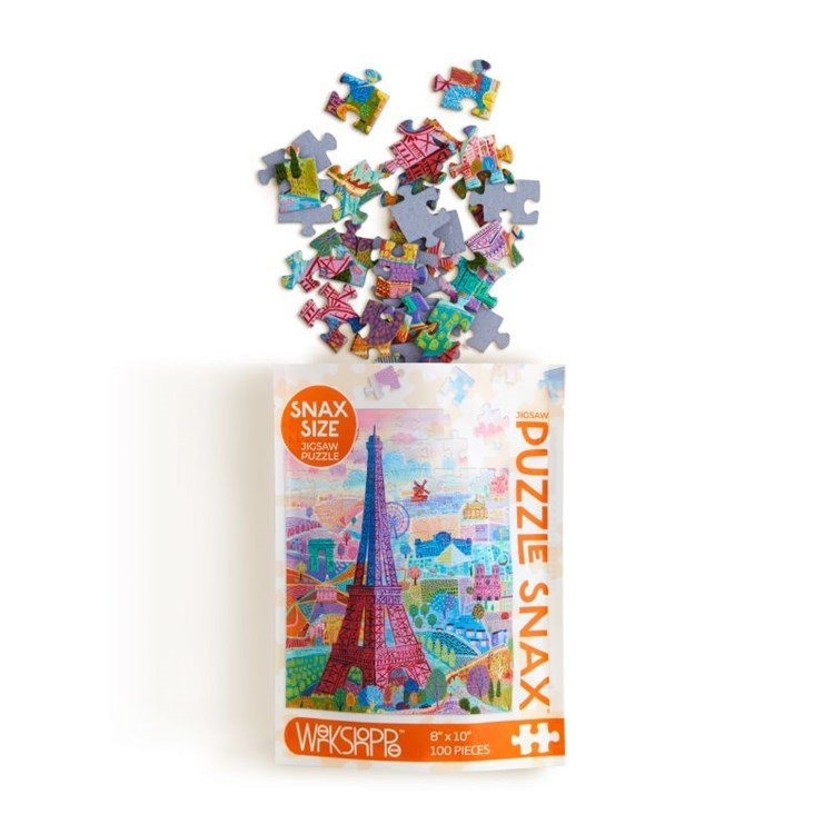 100 Piece Puzzle Snax  | Paris Holiday  WERKSHOPPE  Paper Skyscraper Gift Shop Charlotte