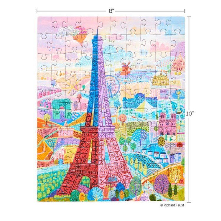 100 Piece Puzzle Snax  | Paris Holiday  WERKSHOPPE  Paper Skyscraper Gift Shop Charlotte