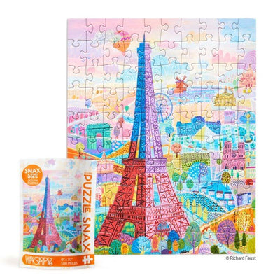 100 Piece Puzzle Snax  | Paris Holiday  WERKSHOPPE  Paper Skyscraper Gift Shop Charlotte