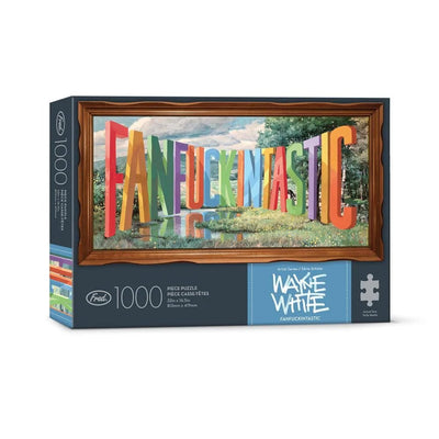 1000 PC Puzzle | White Fanfckntastic  Fred & Friends  Paper Skyscraper Gift Shop Charlotte