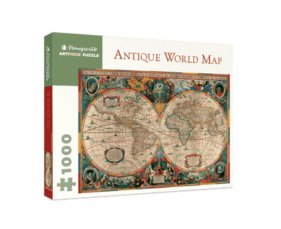 1000 Piece Jigsaw Puzzle | Antique World Map Jigsaw Puzzles Pomegranate  Paper Skyscraper Gift Shop Charlotte