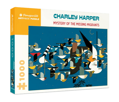 1000 Piece Jigsaw Puzzle  | Charley Harper Mystery of the Missing Migrants Puzzles Pomegranate  Paper Skyscraper Gift Shop Charlotte