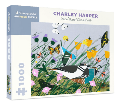 1000 Piece Jigsaw Puzzle | Charley Harper Once There Was a Field Puzzles Pomegranate  Paper Skyscraper Gift Shop Charlotte