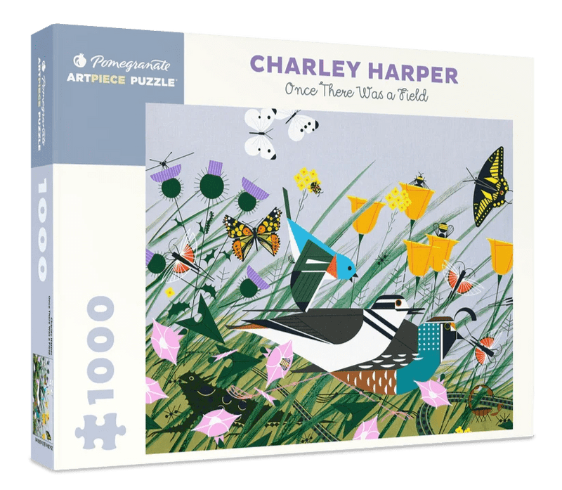 1000 Piece Jigsaw Puzzle | Charley Harper Once There Was a Field Puzzles Pomegranate  Paper Skyscraper Gift Shop Charlotte