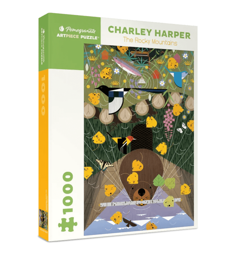 1000 Piece Jigsaw Puzzle | Charley Harper: Rocky Moutains Jigsaw Puzzles Pomegranate  Paper Skyscraper Gift Shop Charlotte