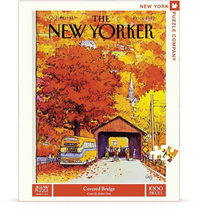 1000 Piece Jigsaw Puzzle | Covered Bridge Jigsaw Puzzles New York Puzzle Company  Paper Skyscraper Gift Shop Charlotte