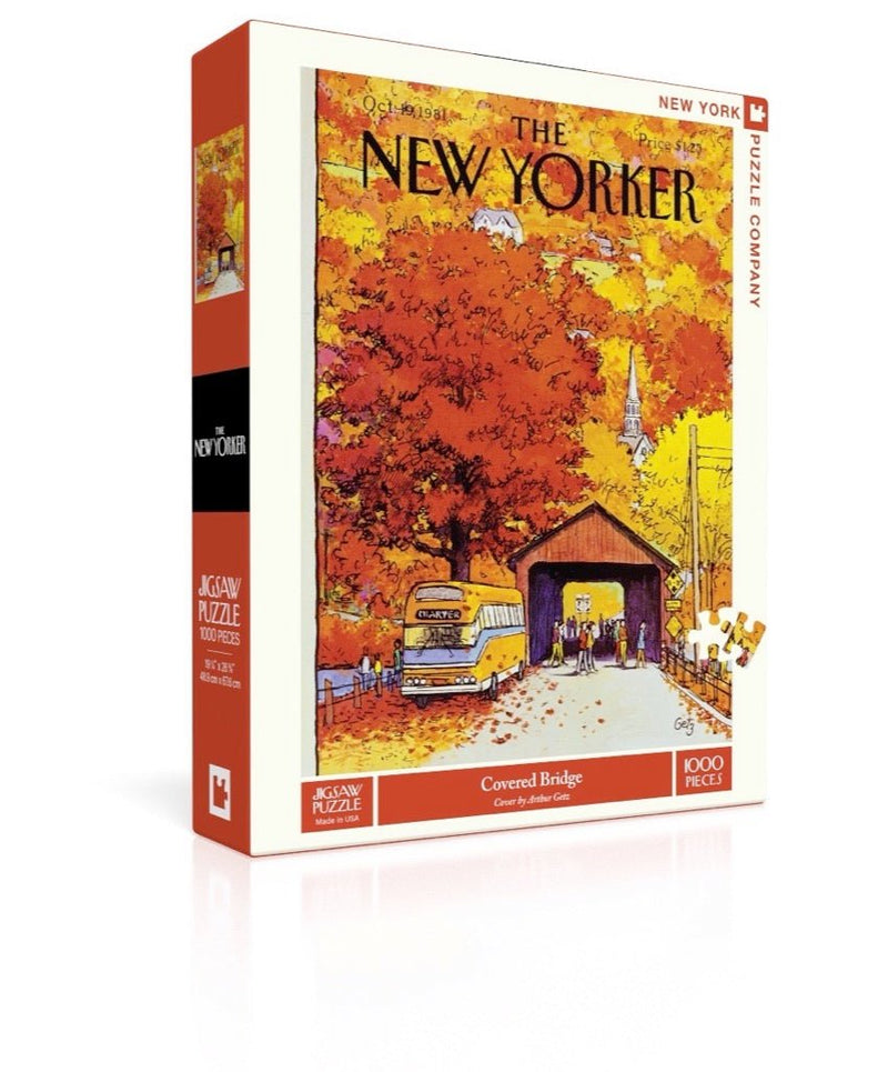 1000 Piece Jigsaw Puzzle | Covered Bridge Jigsaw Puzzles New York Puzzle Company  Paper Skyscraper Gift Shop Charlotte