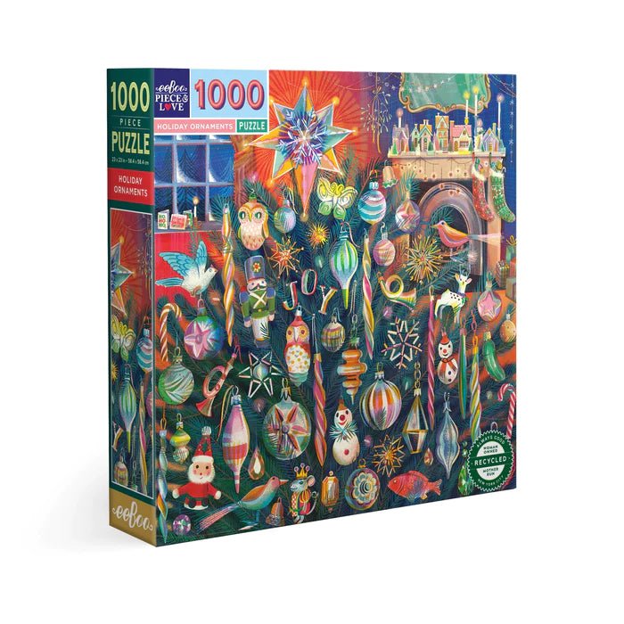 1000 Piece Jigsaw Puzzle | Holiday Ornaments Puzzles Eeboo  Paper Skyscraper Gift Shop Charlotte