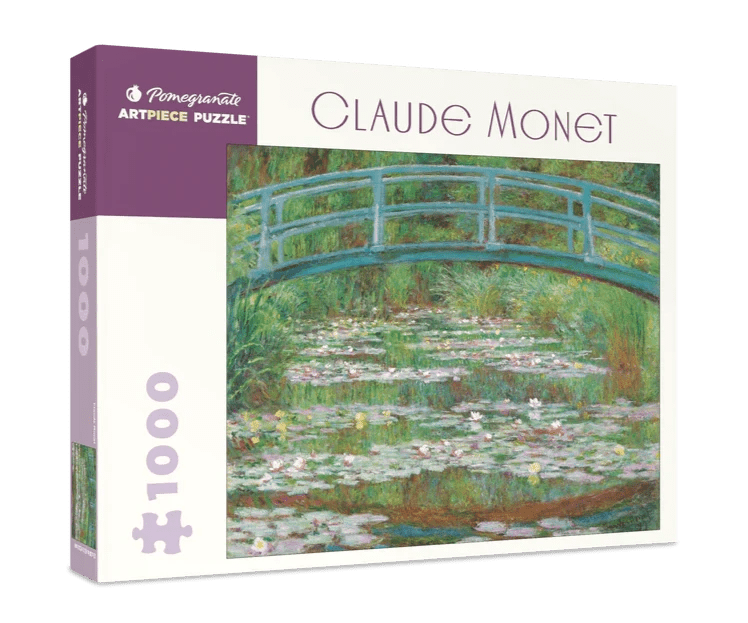 1000 Piece Jigsaw Puzzle | Monet Garden Bridge jigsaw puzzles Pomegranate  Paper Skyscraper Gift Shop Charlotte