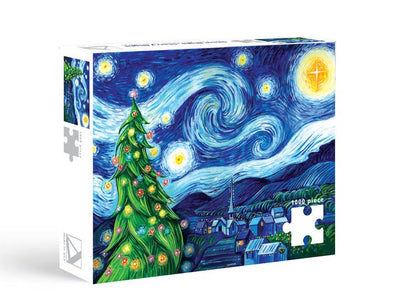 1000 Piece Jigsaw Puzzle | Silent Night Holiday Allport Editions  Paper Skyscraper Gift Shop Charlotte