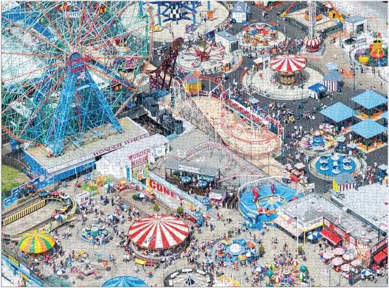 1000 Piece Puzzle | Gray Malin Coney island Fun Chronicle  Paper Skyscraper Gift Shop Charlotte