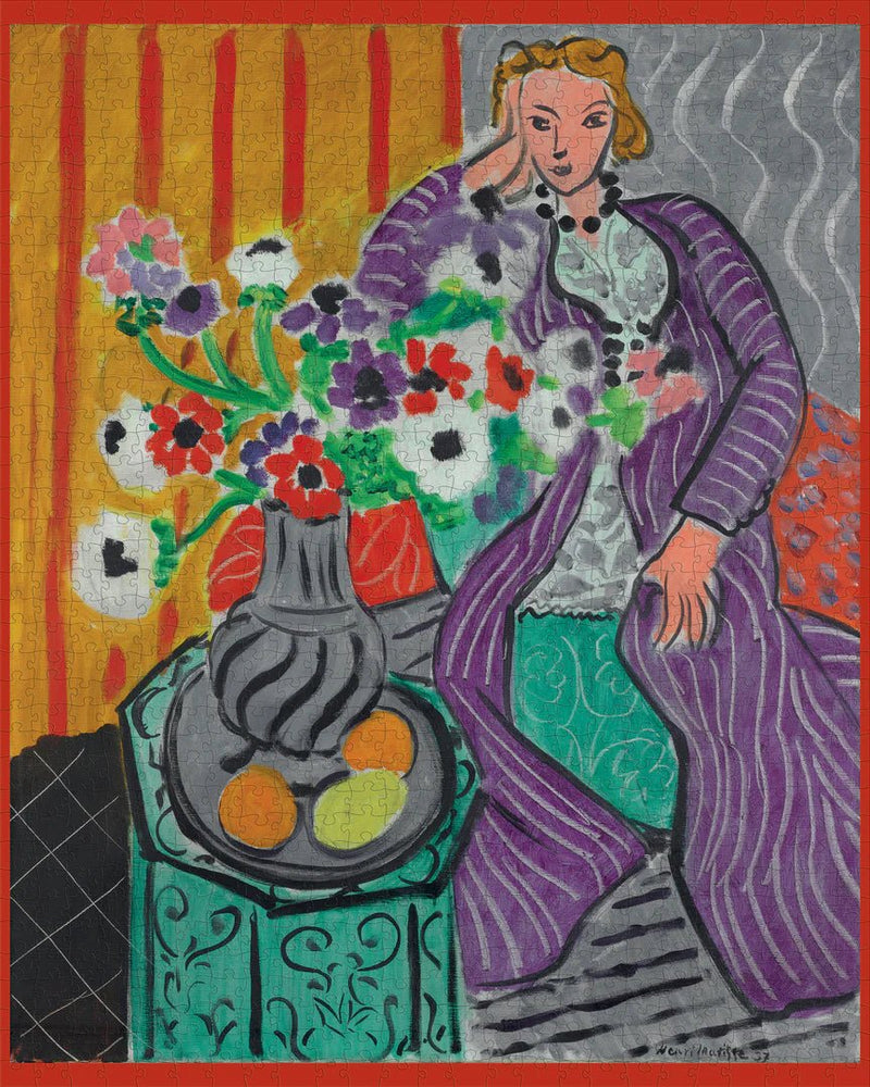 1000 Piece Puzzle | Henri Matisse: Purple Robe and Anemones Puzzles Pomegranate  Paper Skyscraper Gift Shop Charlotte