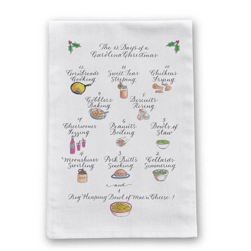 12 Days Of Carolina Christmas Tea Towel Holiday The Write Occasion Calligraphy  Paper Skyscraper Gift Shop Charlotte