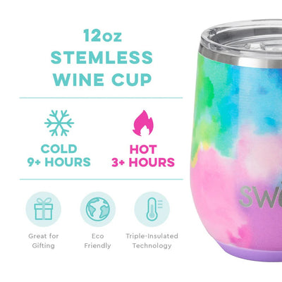 12 oz | Cloud Nine Stemless Wine Cup Drinkware Swig  Paper Skyscraper Gift Shop Charlotte