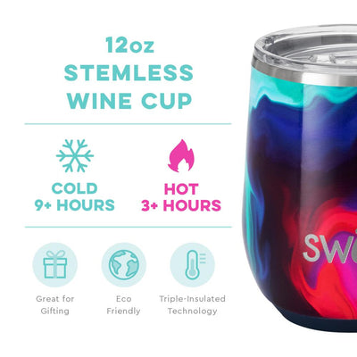 (12oz) | Aura Stemless Wine Cup Drinkware Swig  Paper Skyscraper Gift Shop Charlotte