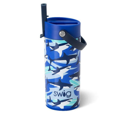 (12oz) | Shark Fin Flip + Sip Slim Tumbler Drinkware Swig  Paper Skyscraper Gift Shop Charlotte