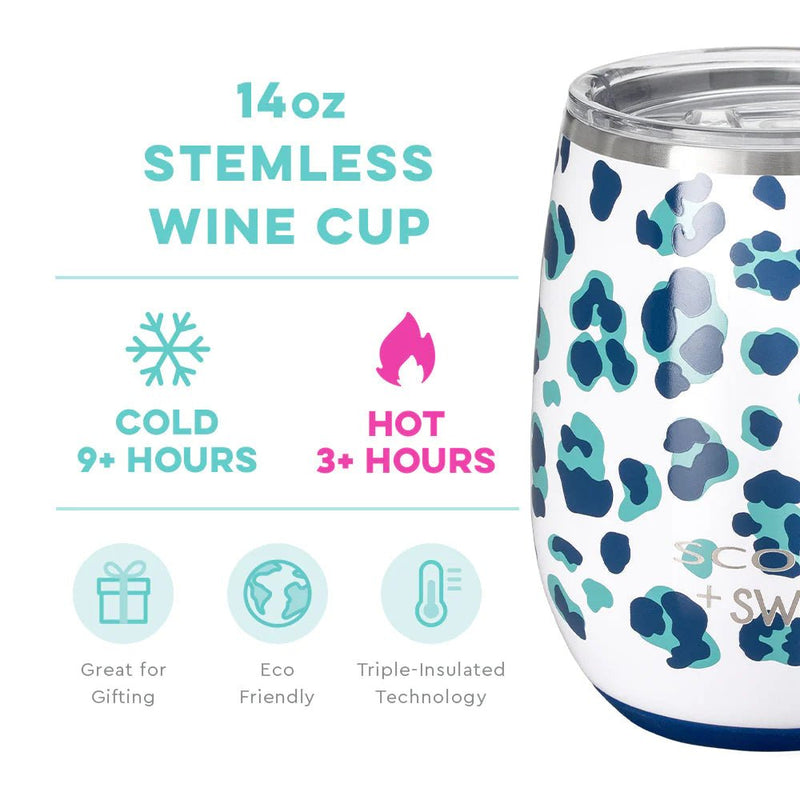 14 oz. Stemless Wine | SCOUT Cool Cat Drinkware Swig  Paper Skyscraper Gift Shop Charlotte