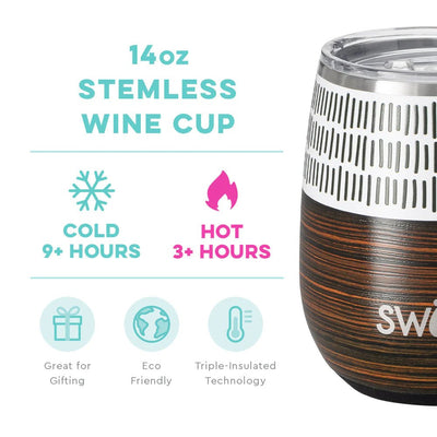 14oz Stemless Wine Cup | Artisan  Swig  Paper Skyscraper Gift Shop Charlotte