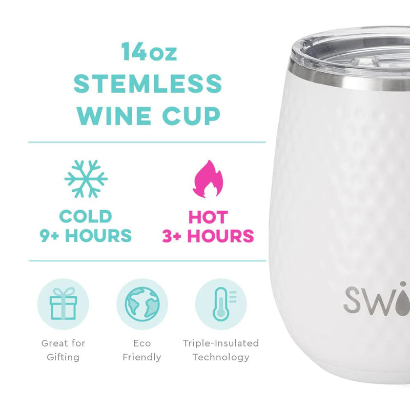 14oz Stemless Wine Cup | Golf Partee Drinkware Swig  Paper Skyscraper Gift Shop Charlotte