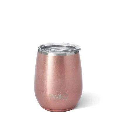 14oz Stemless Wine Cup | Rose Gold Drinkware Swig  Paper Skyscraper Gift Shop Charlotte