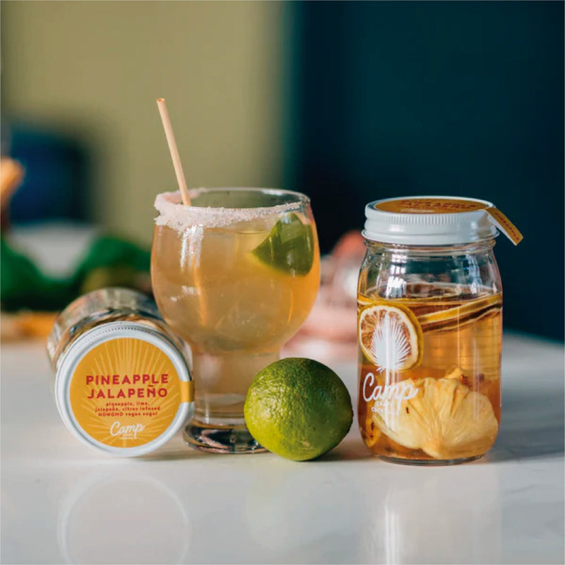 16 oz Mason Jar Camp Craft Cocktail | Pineapple Jalapeno Barware Camp Craft Cocktails  Paper Skyscraper Gift Shop Charlotte