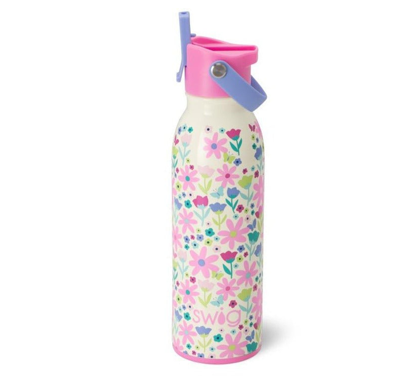 (16oz) | Flower Power Flip + Sip Bottle Drinkware Swig  Paper Skyscraper Gift Shop Charlotte