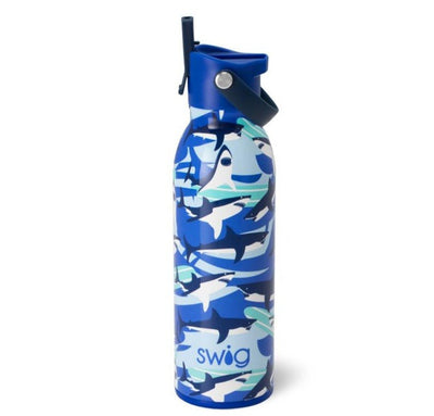 (16oz) | Shark Fin Flip + Sip Bottle Drinkware Swig  Paper Skyscraper Gift Shop Charlotte