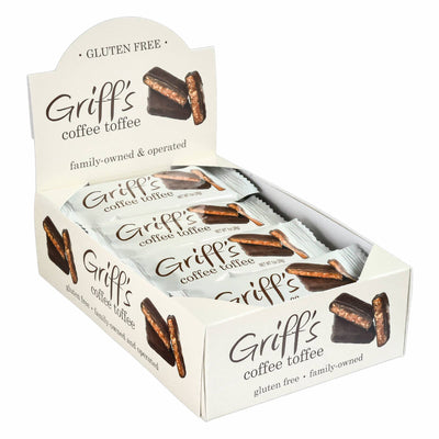 Griff's Coffee Toffee - 1oz Dark Chocolate Toffee Chapel Hill Toffee Paper Skyscraper Gift Shop Charlotte