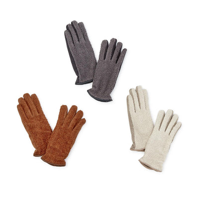 Warm & Fuzzy Sherpa Gloves with Touchscreen Fingertip and Plush Lining | Assorted Accessories + Apparel Two's Company  Paper Skyscraper Gift Shop Charlotte