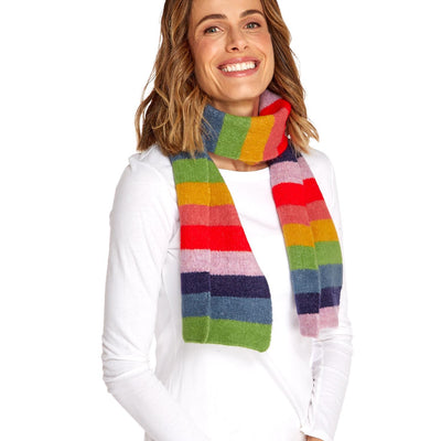 Wear Your Stripes Slim Width Softer than Cashmere Scarf | Assorted | Acrylic/Polyester/Spandex Accessories + Apparel Two's Company  Paper Skyscraper Gift Shop Charlotte