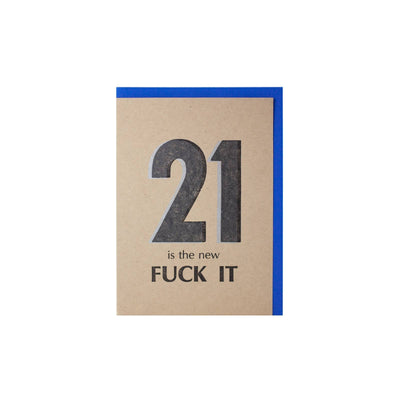 21 Is The New "F" It | Birthday Card Cards Bruno Press  Paper Skyscraper Gift Shop Charlotte