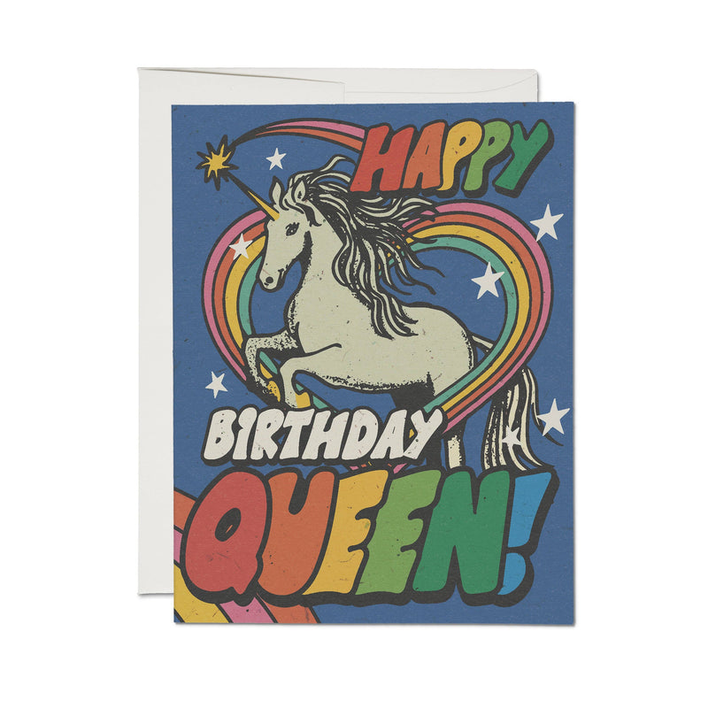 Unicorn Queen greeting card Cards Red Cap Cards  Paper Skyscraper Gift Shop Charlotte