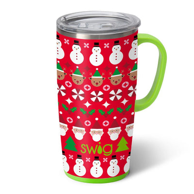 22 Oz | Christmas Crew Travel Mug Drinkware Swig  Paper Skyscraper Gift Shop Charlotte