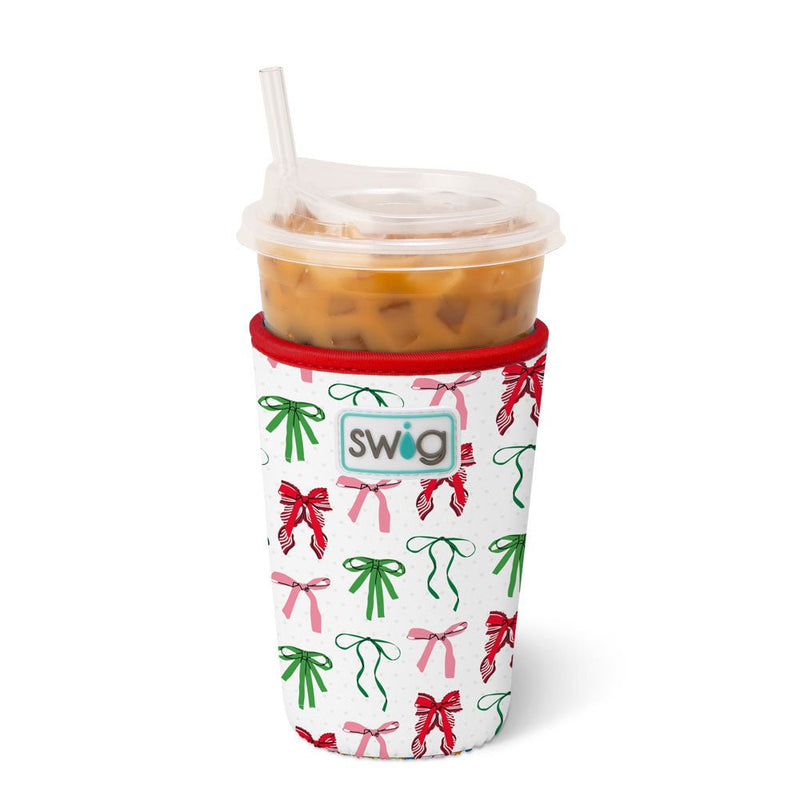 22 Oz | Ribbons And Bows Iced Cup Coolie Drinkware Swig  Paper Skyscraper Gift Shop Charlotte