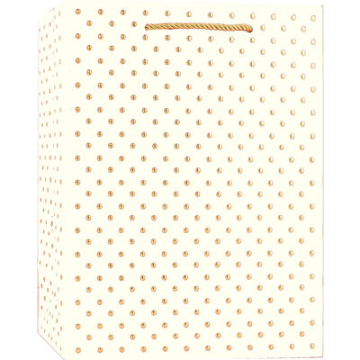 Gold Swiss Dots-Cream Tote Bag-Medium Tote Bag Design Design  Paper Skyscraper Gift Shop Charlotte