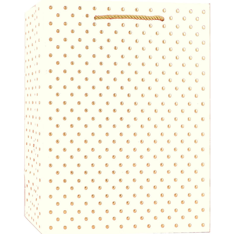 Gold Swiss Dots-Cream Tote Bag-Medium Tote Bag Design Design  Paper Skyscraper Gift Shop Charlotte