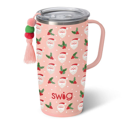 22oz | Holly Jolly Travel Mug Drinkware Swig  Paper Skyscraper Gift Shop Charlotte