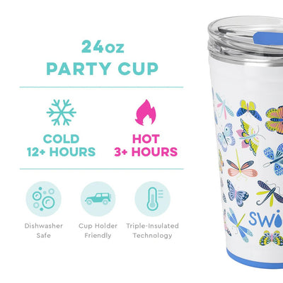 24 oz | Butterfly Bliss Party Cup Drinkware Swig  Paper Skyscraper Gift Shop Charlotte