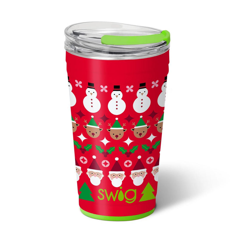 24 Oz | Christmas Crew Party Cup Drinkware Swig  Paper Skyscraper Gift Shop Charlotte