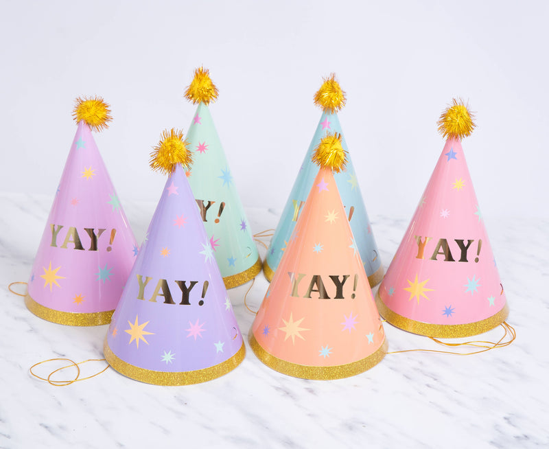 YAY! Pastel Party Hats Party - Supplies Party Partners Paper Skyscraper Gift Shop Charlotte