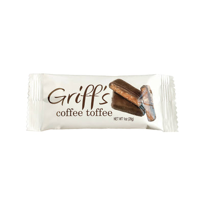 Griff's Coffee Toffee - 1oz Dark Chocolate Toffee Chapel Hill Toffee Paper Skyscraper Gift Shop Charlotte