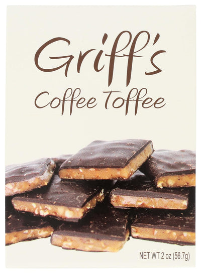 2oz Griffs Coffee Toffee Confectionery Chapel Hill Toffee  Paper Skyscraper Gift Shop Charlotte